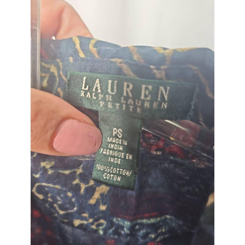 Ralph Lauren Button Down Shirt Patchwork Printed … - image 8